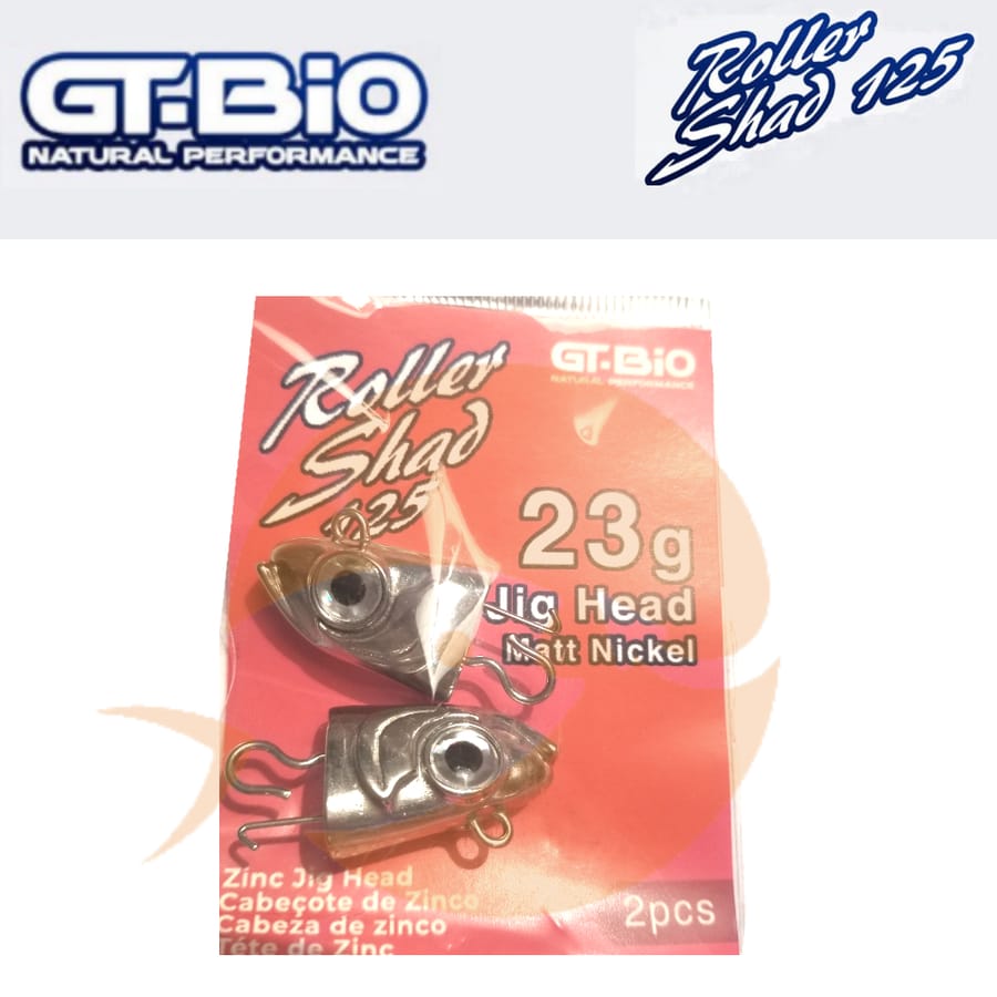 Cabeçote zinco matt nikel 23gr GT-Bio Roller Shad 125