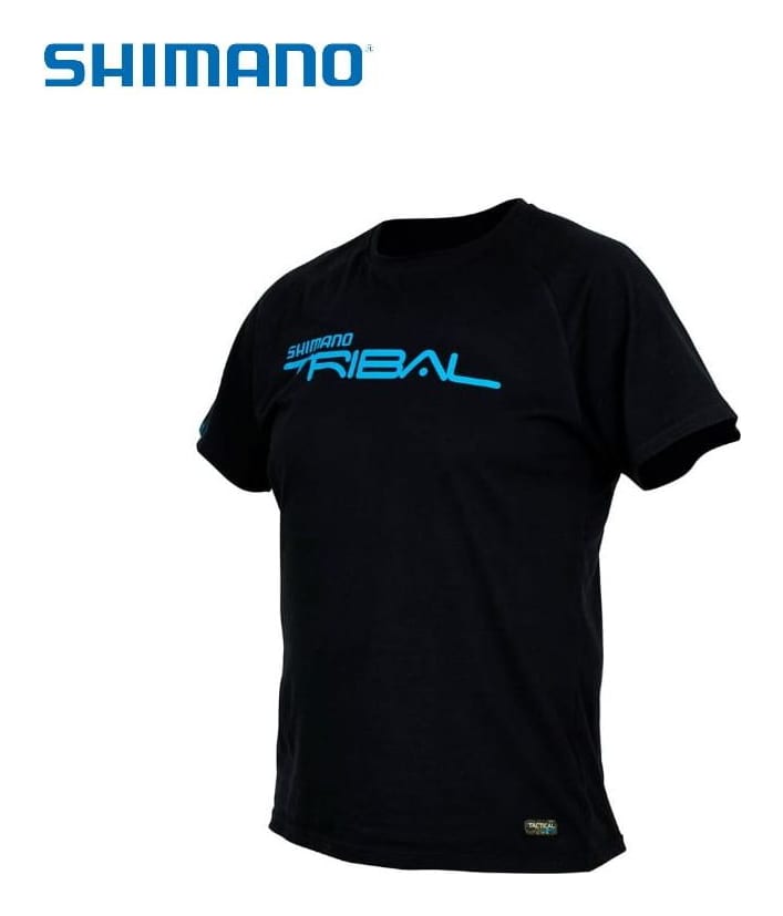 T-shirt Shimano tribal preta